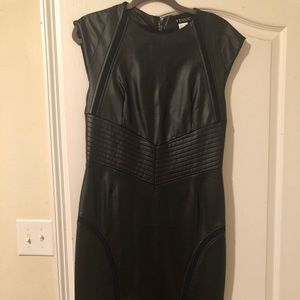 Black faux leather dress. NWT